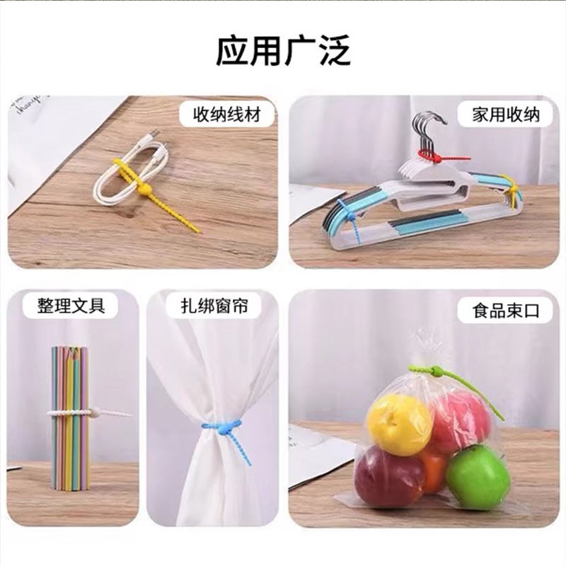 22Cm Strap Earphone Data Cable Daily Necessities Wire Storage Tadpole Silicone Cable Tie Diy Accessories Lanyard - Image 5